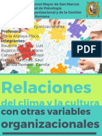 Cultura y Sus Relaciones Con Variables Organizacionales