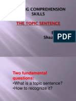 Topic Sentence Presentation