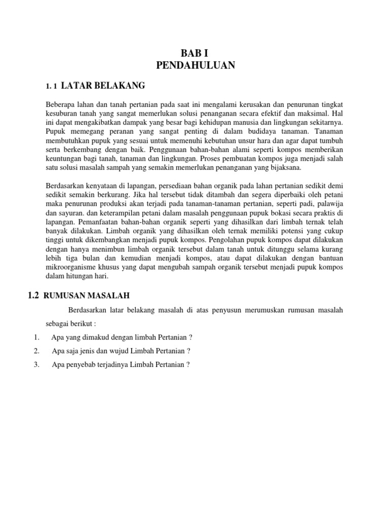 Makalah Limbah Pertanian