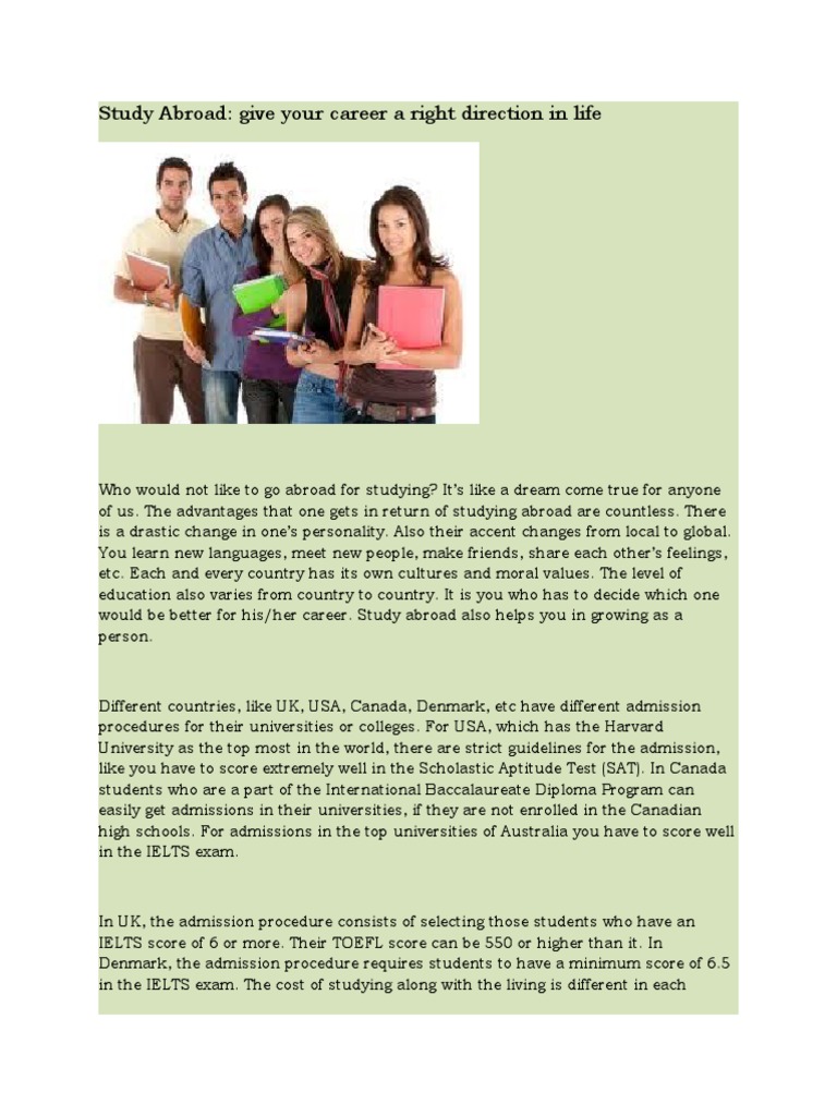 Study Abroad | PDF | Career & Growth