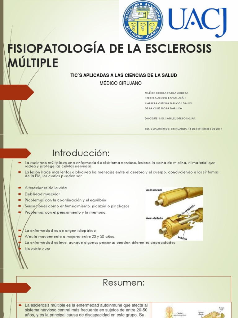 Fisiopatología de La Esclerosis Múltiple | Esclerosis múltiple ...