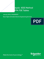 Arc Flash Analysis: IEEE Method Versus The NFPA 70E Tables