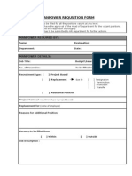 Manpower Requisition Form