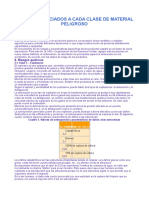 Peligor Asociado a Cada Uno de Los Materiales Peligrosos