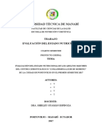 Evaluación de Estado Nutricional en Centro Gerontológico Guillermina Loor de Moreno