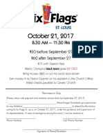 2017 Six Flags Permission Slip PDF