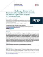 Analysis of Challenges Related To Poor Environmental Regulatory Framework On Mineral Esploration