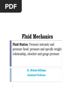 Fluid Statics - Coverage For Exam 1