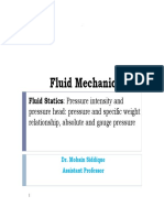 Fluid Statics - Coverage For Exam 1