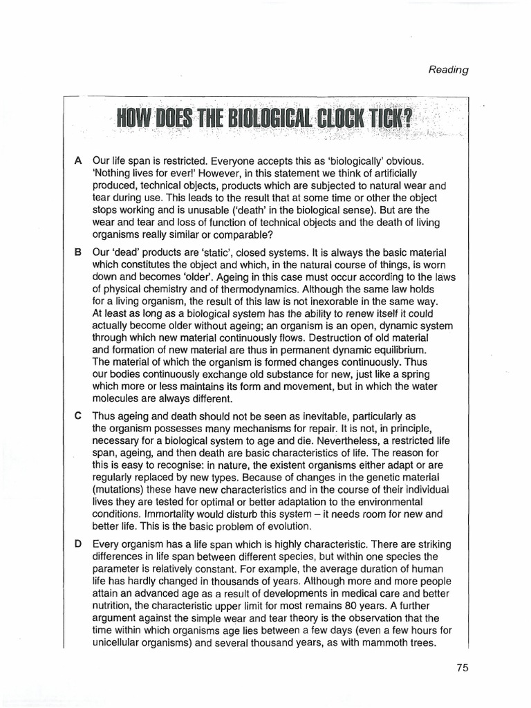 How Does The Biological Clock Tick PDF