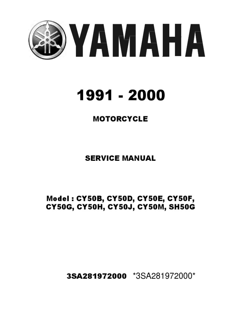 2 - 1991-2000 - Yamaha - Jog - CY50 - Service - Manual | PDF