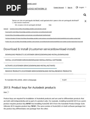2013 Product Keys For Autodesk Products Download Install
