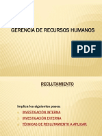 Gerencia de Recursos Humanos - Adm y Reclutamiento PDF