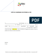 Anexo Carta de Compromiso de Retorno