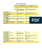 Game Development Rubric