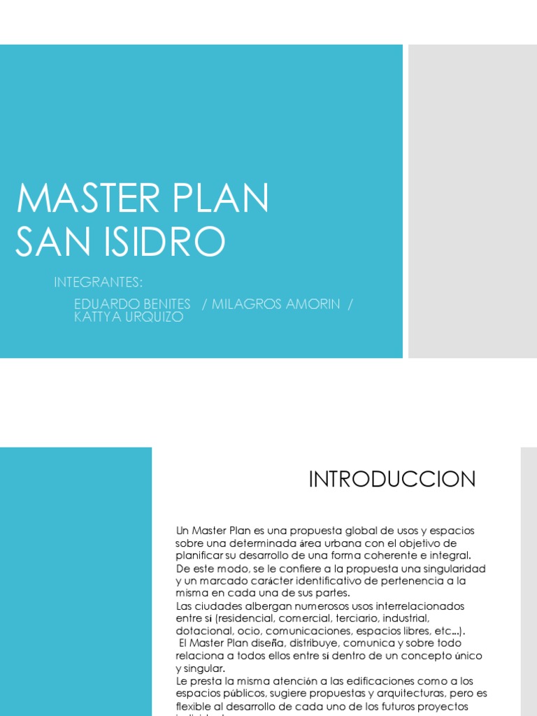 Master Plan San Isidro 2017 | PDF | Lima | Área urbana