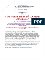 "Tea, Women, and The 18 - C. Concept of Civilization": Lynn HUNT