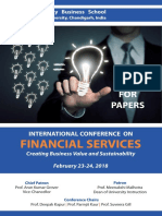 International Conference On Financial Services - Brochure Feb 23-24, 2018 - UBS, PU, Chandigarh-160014, INDIA