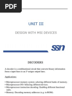 Unit Iii: Design With Msi Devices