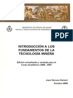 Fundamentos de La Tecnologia Minera PDF