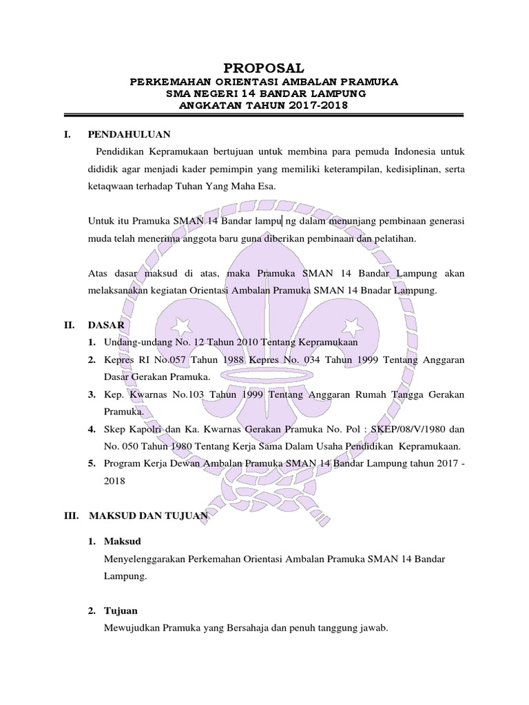 Proposal Kegiatan Ambalan | PDF