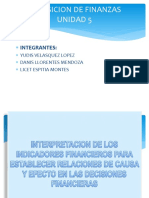 Interpretacion de Los Indicadores Financieros para Establecer Relaciones