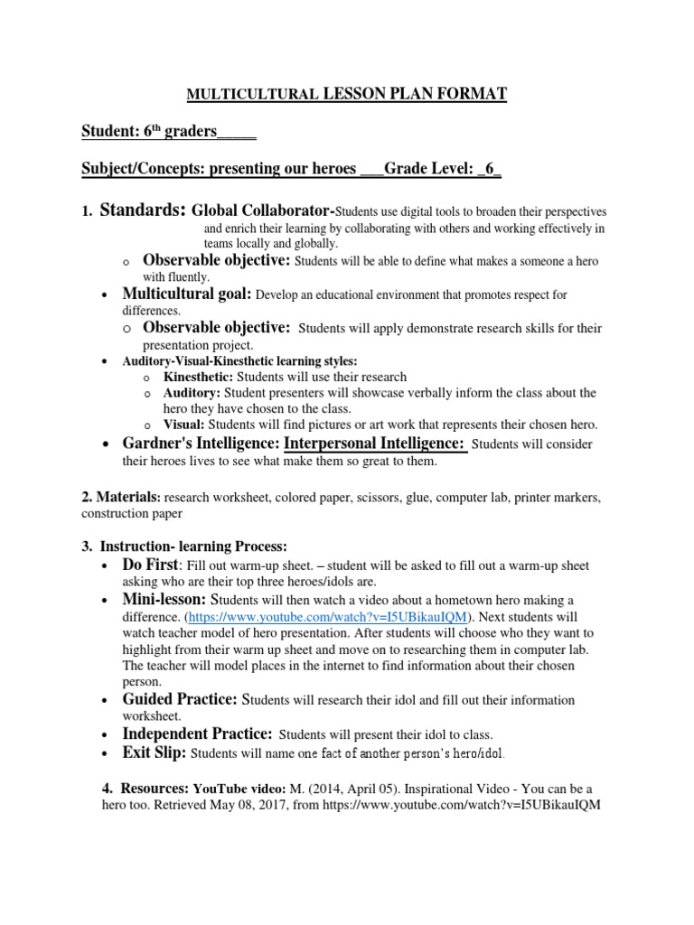 Lessonplan Multi | PDF | Lesson Plan | Education Theory
