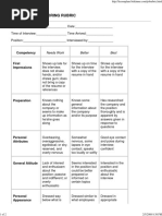 Job Interview Scoring