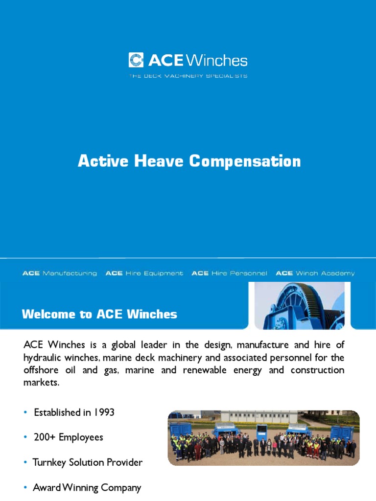Active Heave Compensation Winch System - ACE Winches PDF | PDF ...