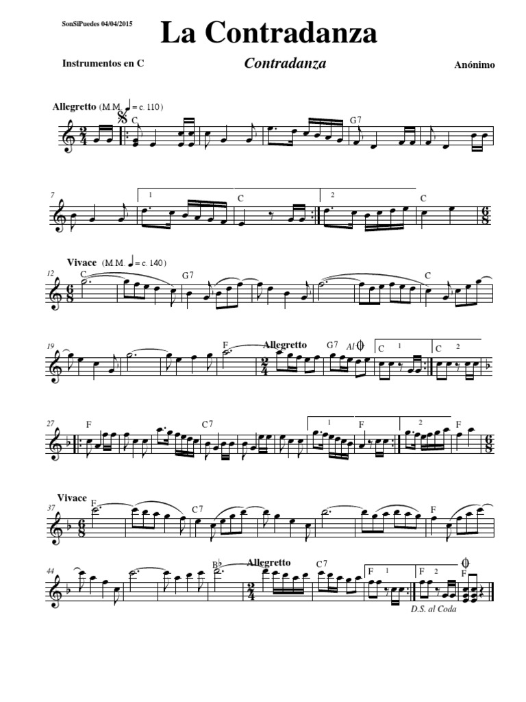 La Contradanza - Contradanza - C PDF | PDF