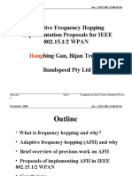 Adaptive Frequency Hopping Implementation Proposals For IEEE 802.15.1/2 WPAN Bing Gan, Bijan Treister Bandspeed Pty LTD