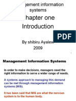 Management Information Systems: Chapter One