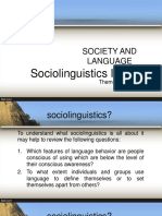 Sociolinguistics INTRODUCTION