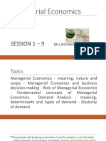 Managerial Economics Unit I: Session 1 - 9