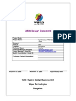 ASIC Design Document: VLSI / System Design Business Unit Wipro Technologies Bangalore
