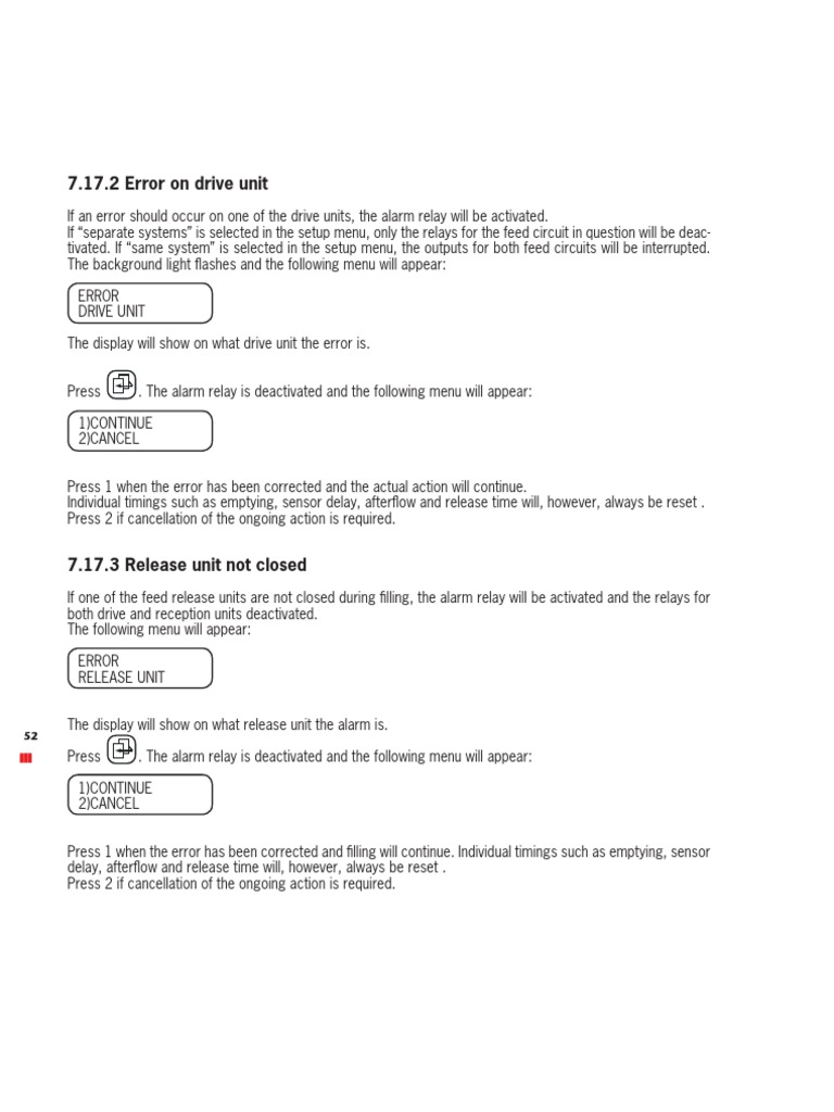 Drive Unit Error Handling Guide | PDF