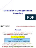 Mechanism of Limit Equillibrium Procedure