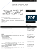 [MATERI EVALUASI PROYEK] PENGERTIAN, MANFAAT, PERANAN, TAHAPAN SIKLUS - Ekonomi Pembangunan.pdf