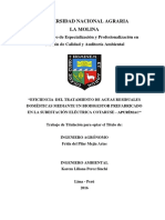 Eficiencia Del Tratamiento de Aguas Residuales Domésticas Mediante Un Biodigestor Prefabricado en La Subestación Eléctrica Cotaruse