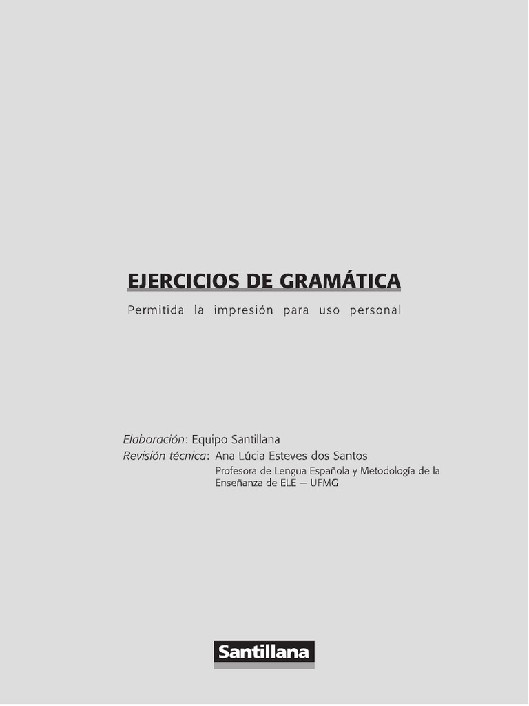 Ejercicios Gramatica Español Pdf