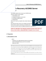 How To Recovery ACONIS Server
