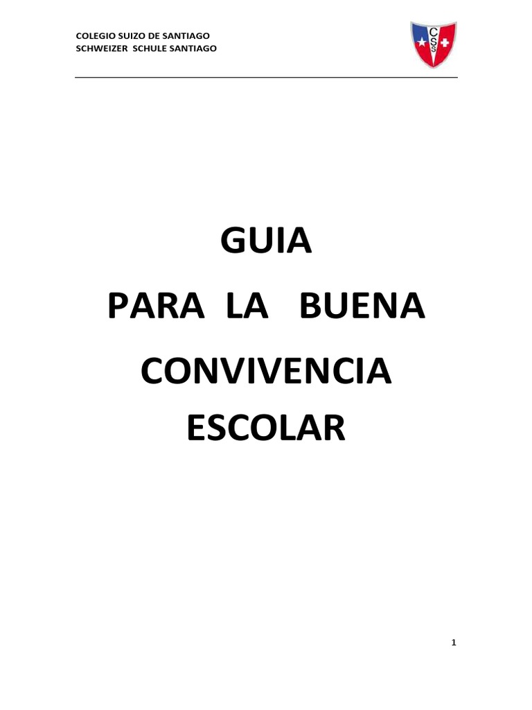 Guia para La Buena Convivencia Escolar | PDF | Maestros | Aprendizaje