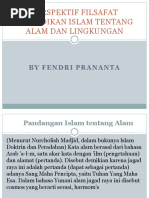 Perspektif Filsafat Pendidikan Islam Tentang Alam Dan Lingkungan