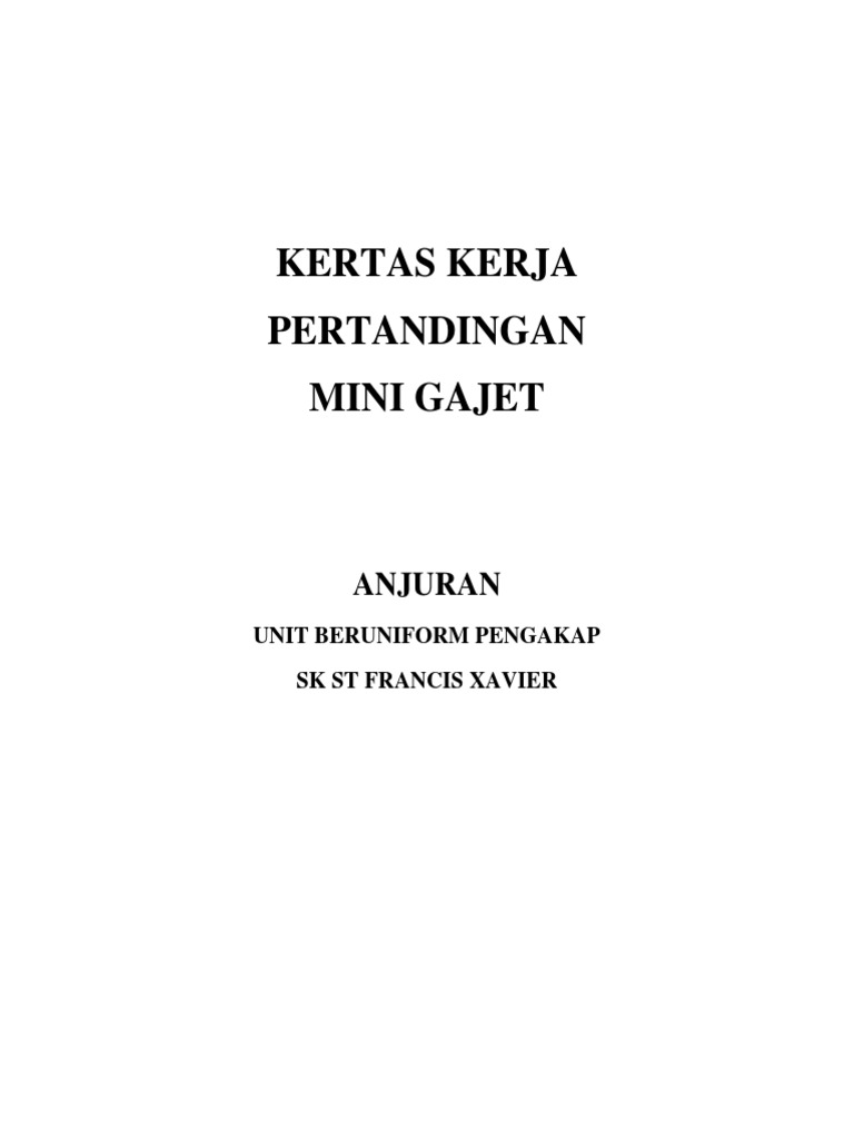 Kertas Kerja Gajet Pdf