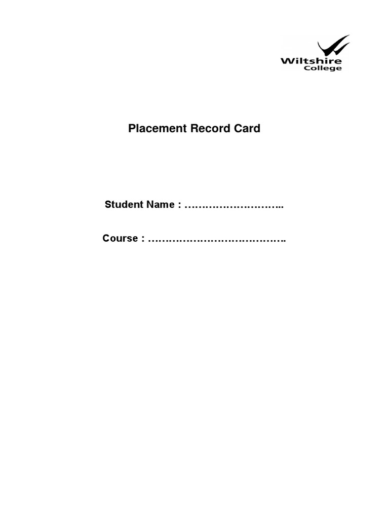 Block Placement Record Card 170915 | PDF | Career & Growth