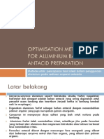 Optimisation Method Used For Aluminium Based Antacid Preparation