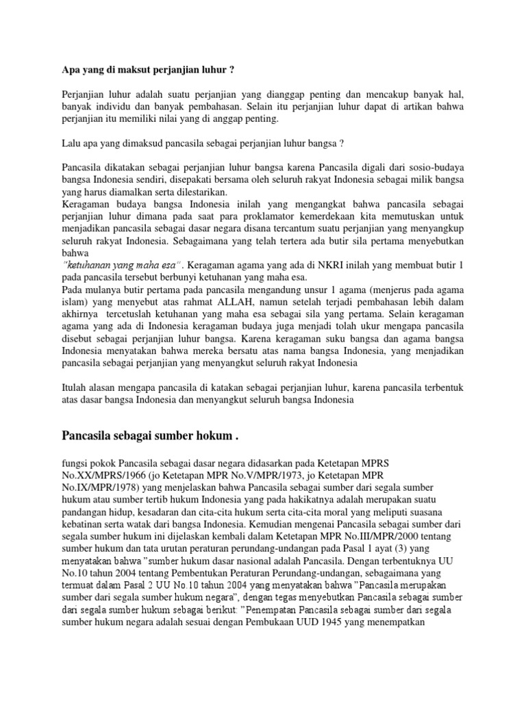 Apa Yang Di Maksut Perjanjian Luhur Pdf