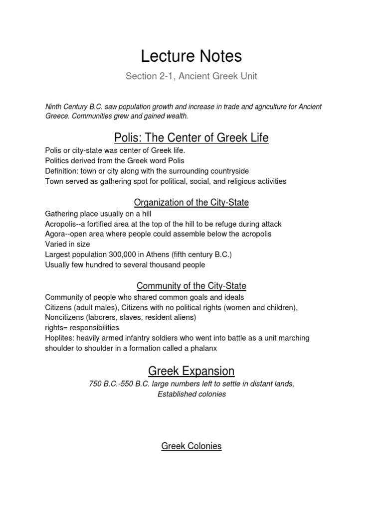 Ete 375 LP 2-1 Lecture Notes | PDF | Tyrant | Ancient Greece