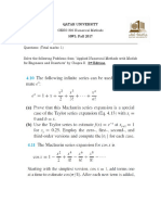 GENG 300 Numerical Methods: Qatar University