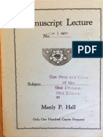 Hall, Manly P. - Manuscript Lectures No.01 - The Pros and Cons of The Sex Problem 2nd Ed.